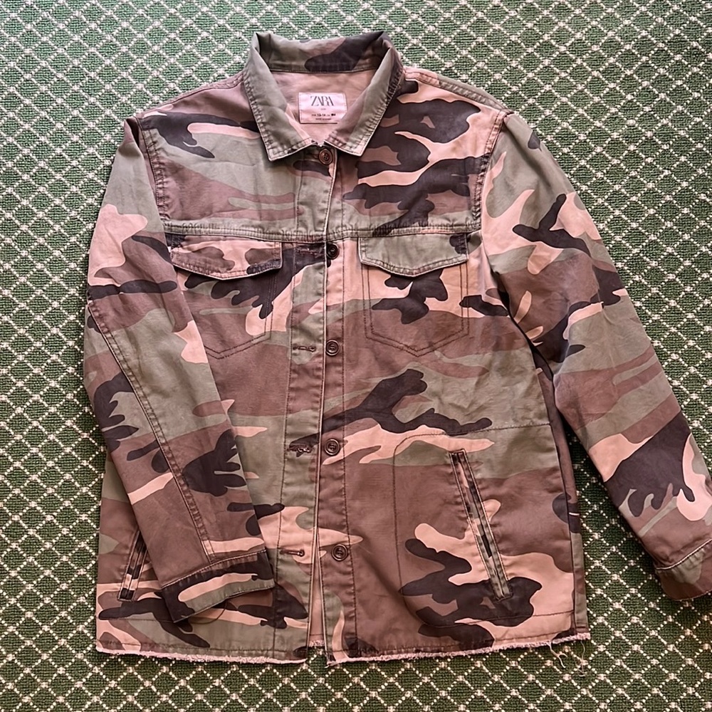 Zara kids size 13/14 camo jacket